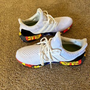 ADIDAS ULTRA BOOST 5.0 DNA “WHITE FLORAL” WOMEN’S SIZE 7 - RARE EUC FLOWERS